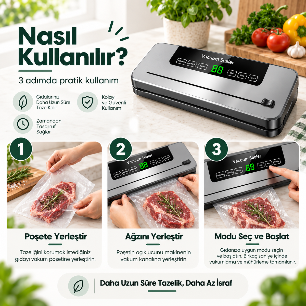 AkıllıVakum® Vakum & Mühürleme Makinesi
