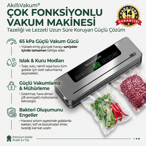 AkıllıVakum® Vakum & Mühürleme Makinesi